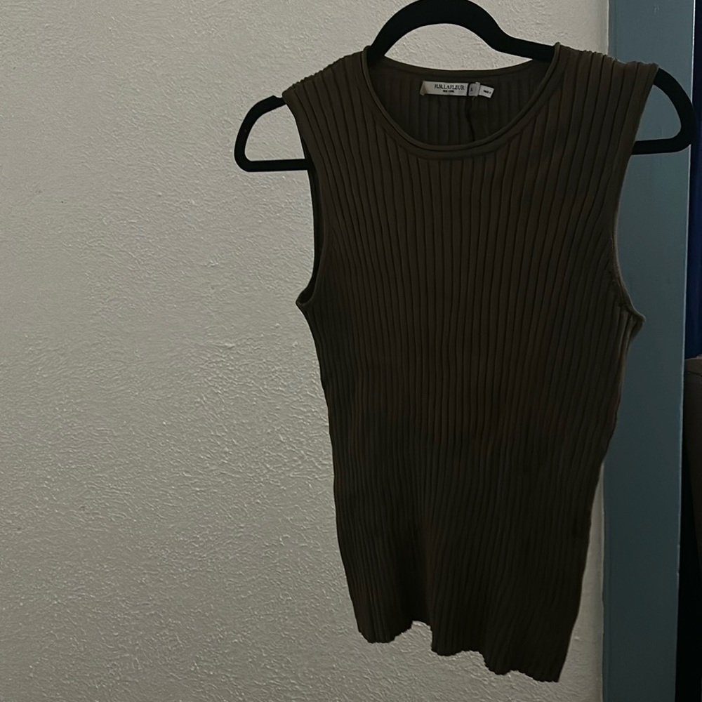 Olive green MM LaFleur ribbed tank